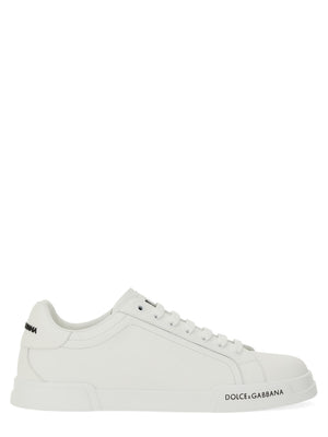 DOLCE & GABBANA Portofino Leather Sneakers for Men