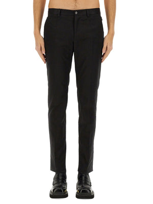 DOLCE & GABBANA Cotton Tailored Pants - Regular Fit, Men's Size 48 IT