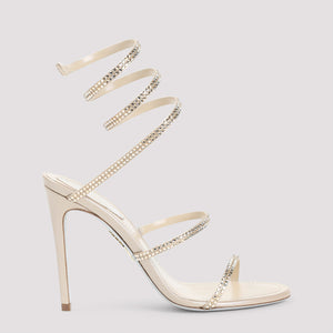 RENE` CAOVILLA Elegant Satin Mini Sandals