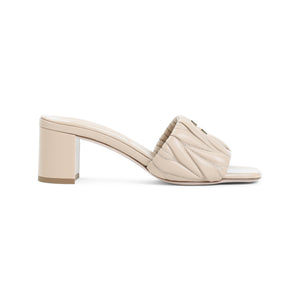 MIU MIU Lamb Leather Mini Sandals with 6.5cm Heel