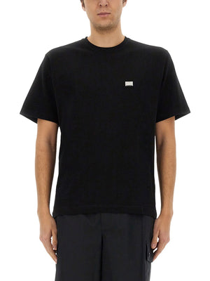 DOLCE & GABBANA Cotton T-Shirt with Plaque - Regular Fit (Size 48 IT)