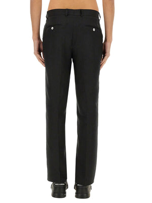 DOLCE & GABBANA Stretch Linen Tailored Pants - Regular Fit (M)