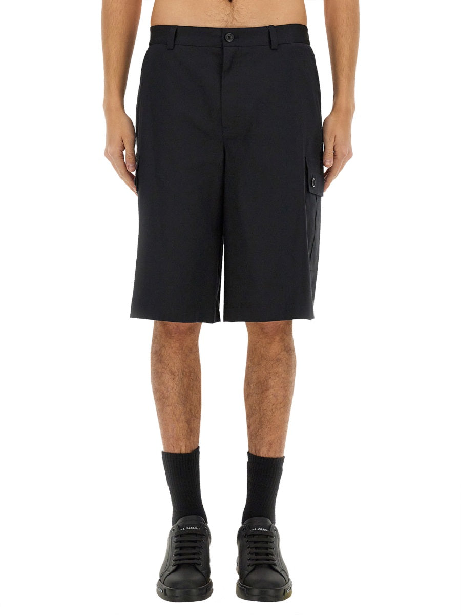 DOLCE & GABBANA Cotton Cargo Bermuda Shorts - Size 48