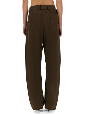 MAGDA BUTRYM Wide-Leg Pants with Belt - Size 36