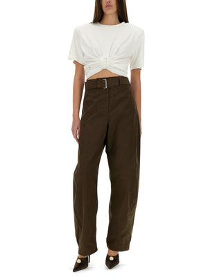 MAGDA BUTRYM Wide-Leg Pants with Belt - Size 36