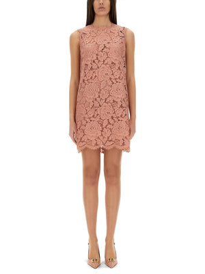 DOLCE & GABBANA Floral Lace A-Line Dress - Size 40 IT