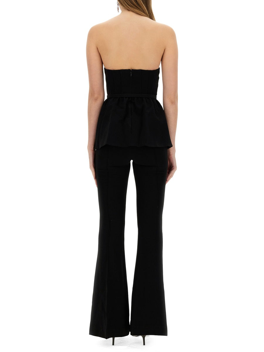 SELF-PORTRAIT Slim Fit Stretch Crepe Jumpsuit - Size 6 UK