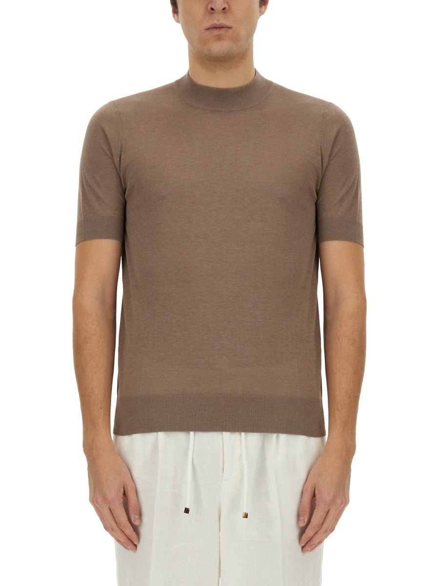 BRUNELLO CUCINELLI Knit T-Shirt - Size 48 IT