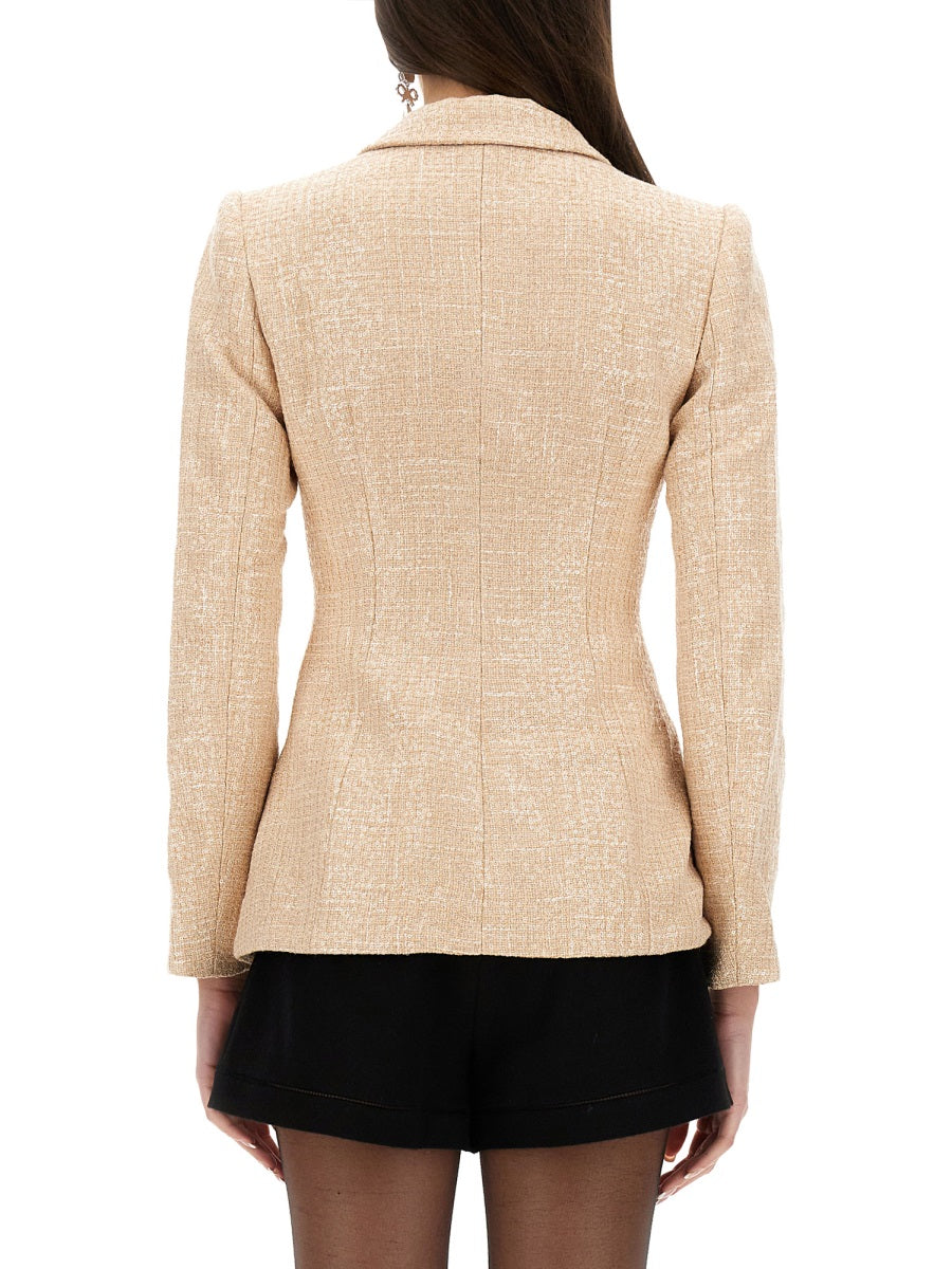 SELF-PORTRAIT Slim Fit Boucle Loop Jacket with Sequins - Size 6 UK