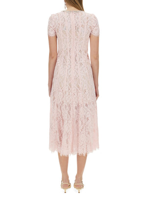 SELF-PORTRAIT Elegant Lace Midi Dress - Size 6