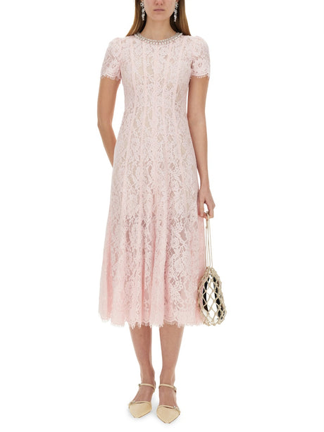 SELF-PORTRAIT Elegant Lace Midi Dress - Size 6