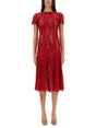 SELF-PORTRAIT Lace Midi Dress with Sequins - Size 6 UK