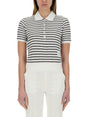 THOM BROWNE Cotton Blend Polo Shirt for Her - SS25