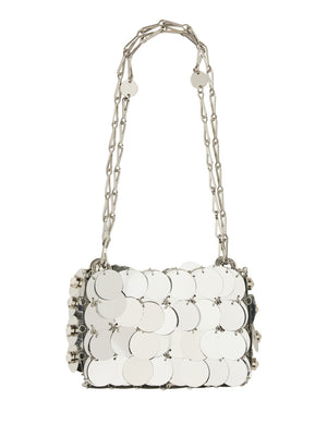 RABANNE Mini Silver Shoulder Bag