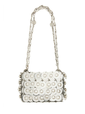 RABANNE Mini Silver Shoulder Bag