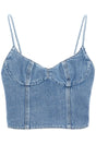 MAGDA BUTRYM Cropped Denim Bustier Top