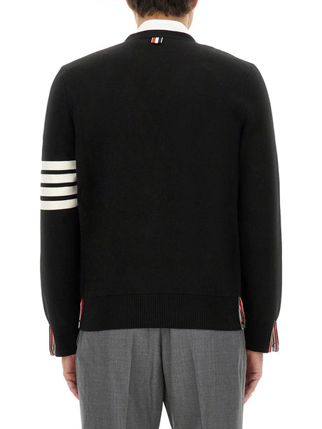 THOM BROWNE Cotton Crewneck Sweater for Men