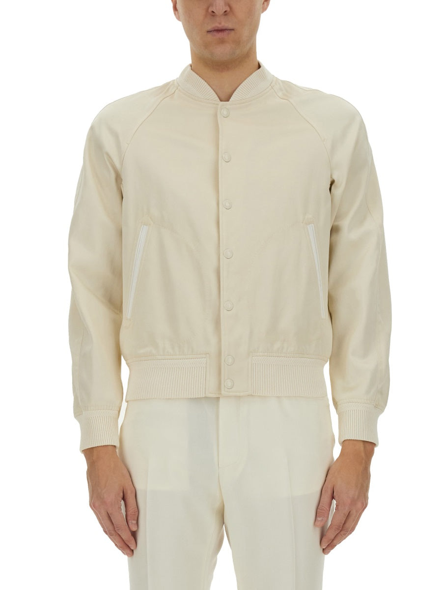 TOM FORD Shiny Satin Bomber Jacket - Regular Fit