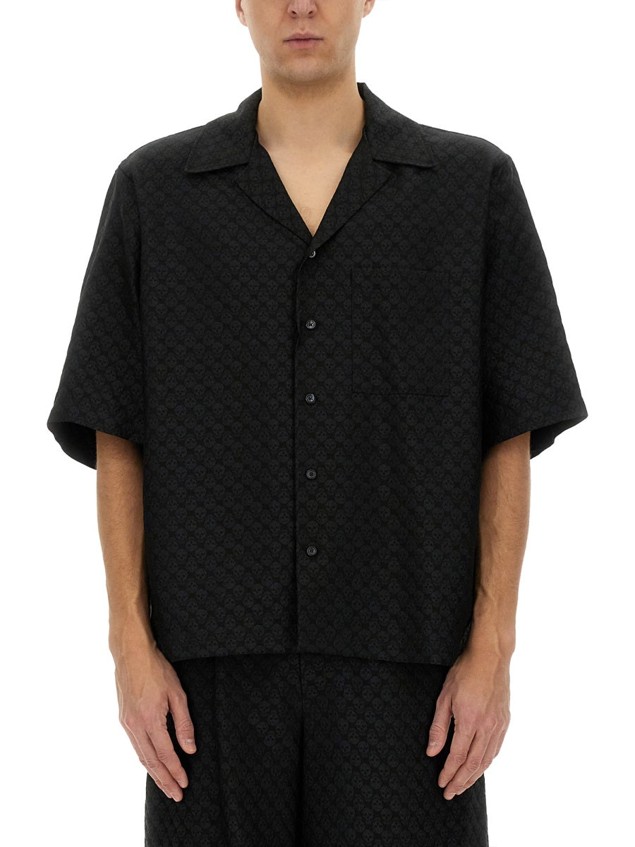 ALEXANDER McQUEEN Loose Fit Skull Pattern Shirt - Size 16