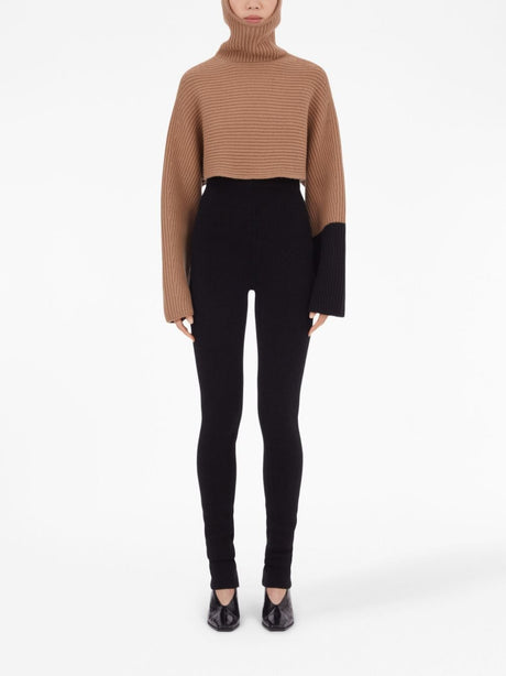 Ferragamo Cropped Cashmere Blend Hoodie