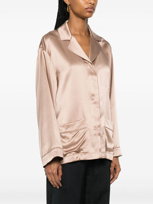 MAX MARA PIANOFORTE Notched Collar Silk Tunic