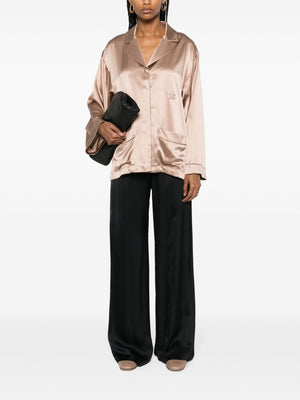 MAX MARA PIANOFORTE Notched Collar Silk Tunic