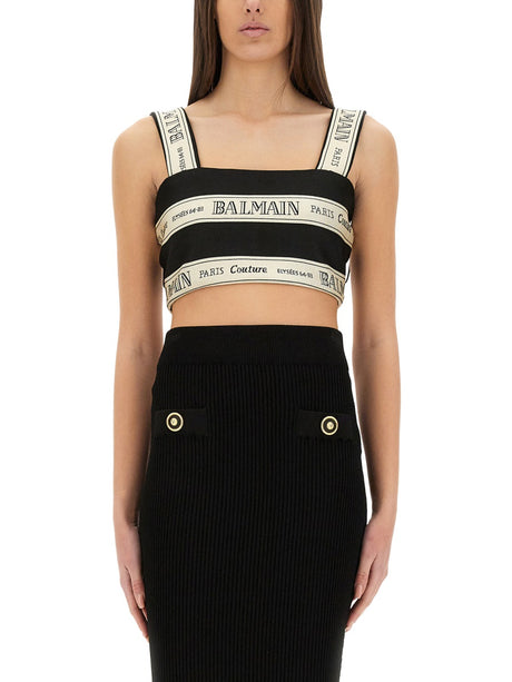 BALMAIN Exquisite Leather Top