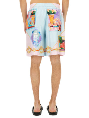 VERSACE Luxury Silk Shorts for Men - SS25 Collection