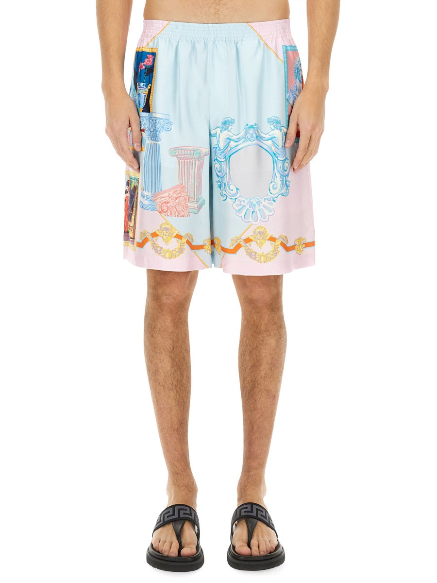 VERSACE Luxury Silk Shorts for Men - SS25 Collection