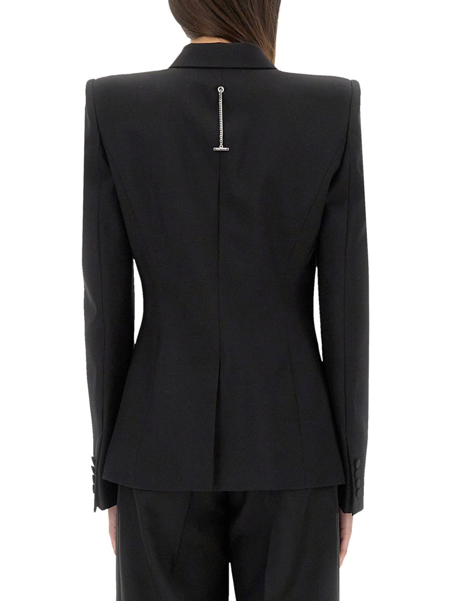 ALEXANDER McQUEEN Luxurious Mini Wool-Mohair Blend Jacket