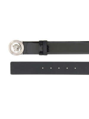 VERSACE Luxury Leather Belt for Men - Made in Italy