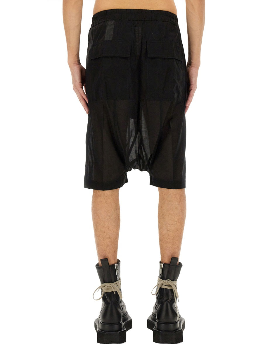 RICK OWENS Mini Shorts with Buffalo Horn Buttons