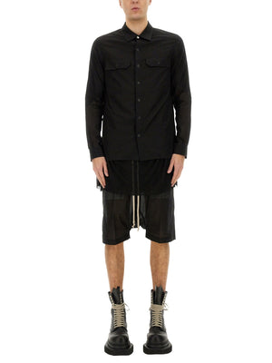 RICK OWENS Mini Shorts with Buffalo Horn Buttons