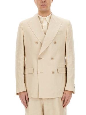 DOLCE & GABBANA Linen Lightweight Jacket for Men