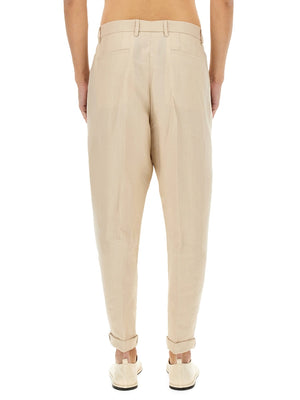 DOLCE & GABBANA Linen Trousers for Men - SS25 Collection