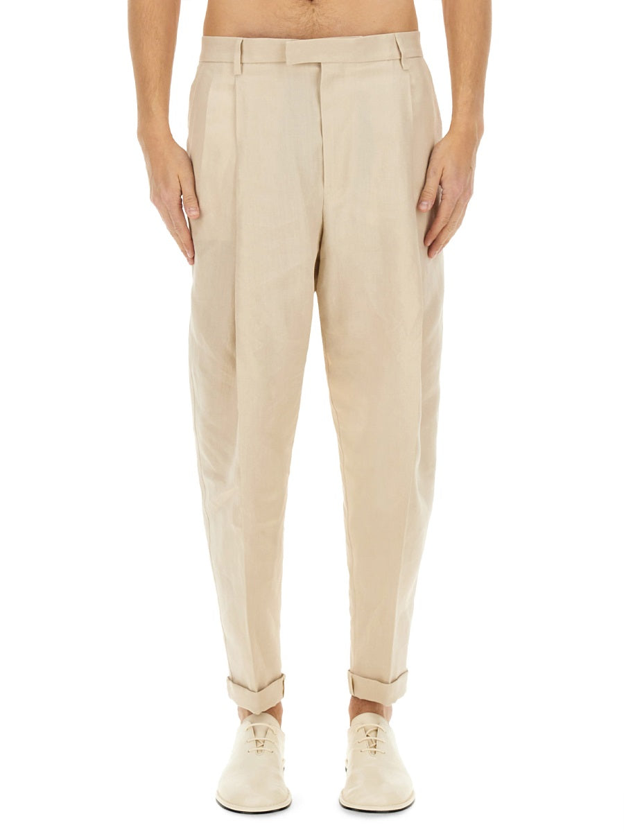 DOLCE & GABBANA Linen Trousers for Men - SS25 Collection