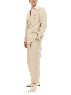 DOLCE & GABBANA Linen Trousers for Men - SS25 Collection