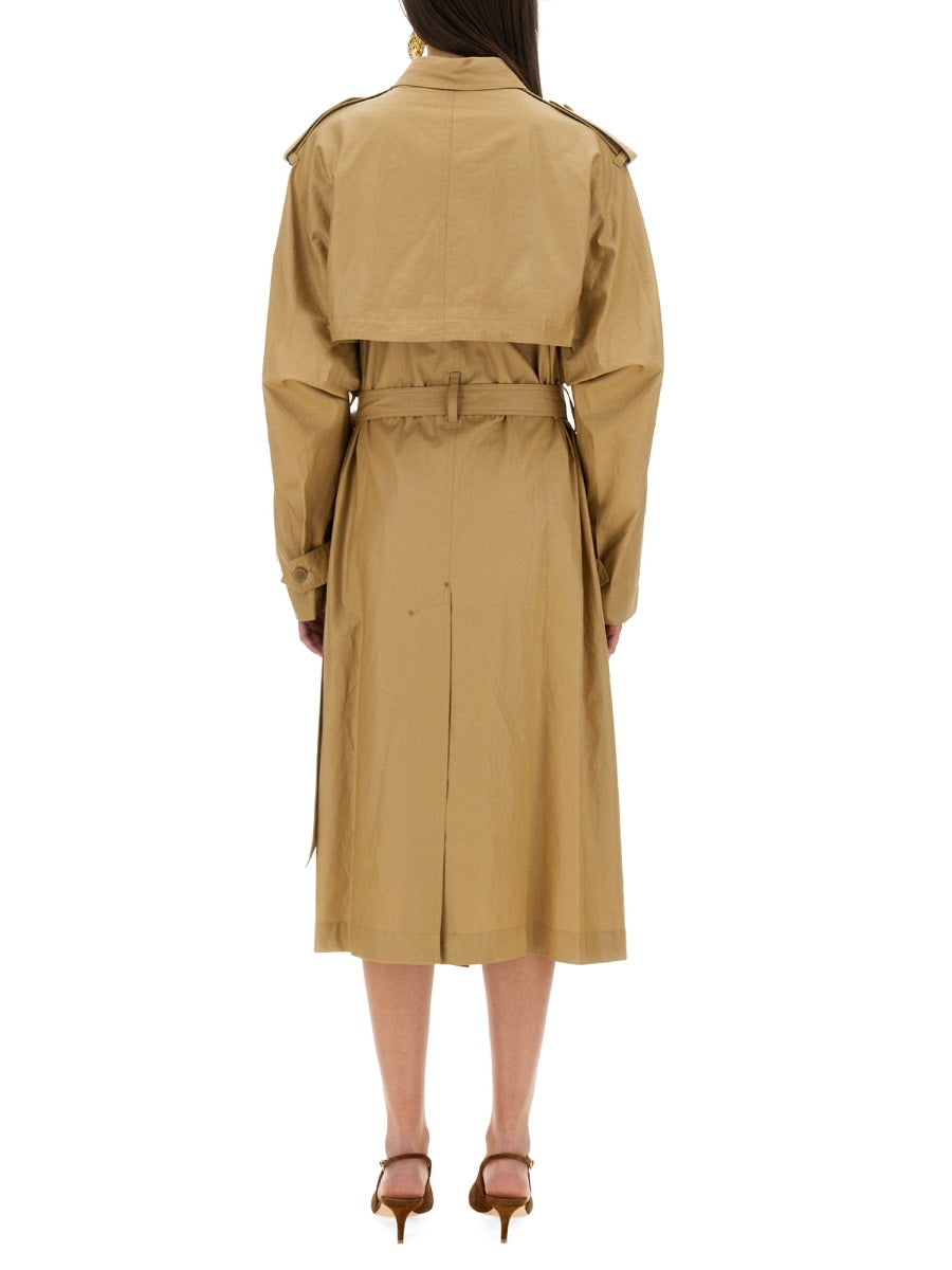 ISABEL MARANT Effortless Linen Blend Trench Coat