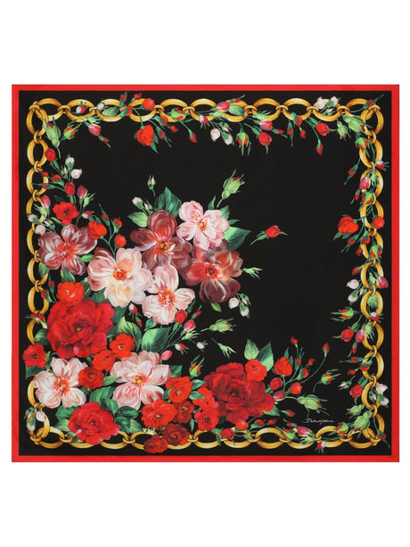 DOLCE & GABBANA Elegant Silk Foulard Scarf for Women