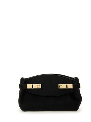 Ferragamo Mini Clutch with Short Hair Calf Detail