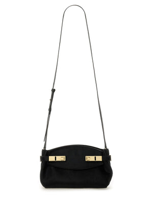 Ferragamo Mini Clutch with Short Hair Calf Detail