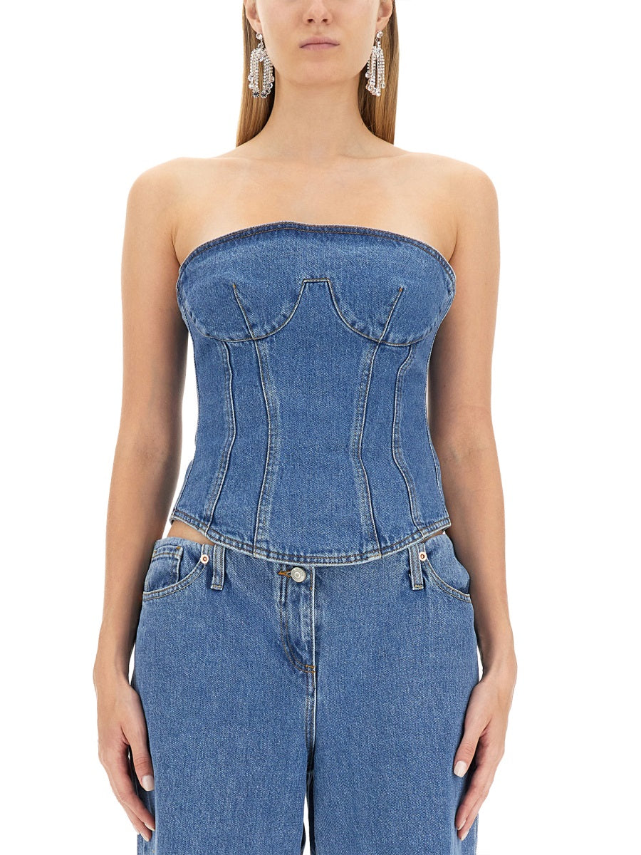 MAGDA BUTRYM Strapless Corset Mini Top