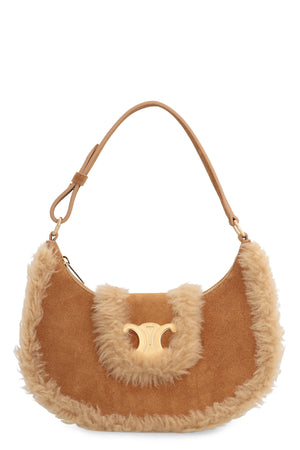 CELINE Ava Mini Handbag - Suede with Fur Trimming