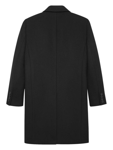 SAINT LAURENT PARIS Double Breasted Wool Coat for Women