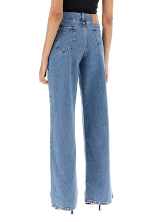 MAGDA BUTRYM Blue Baggy Low Waist Jeans for Women - Wide-Leg Silhouette and Banded Waist