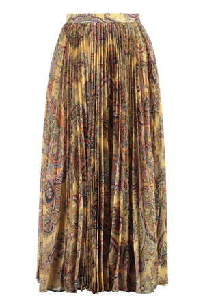 ETRO Paisley Print Midi Length Pleated Skirt