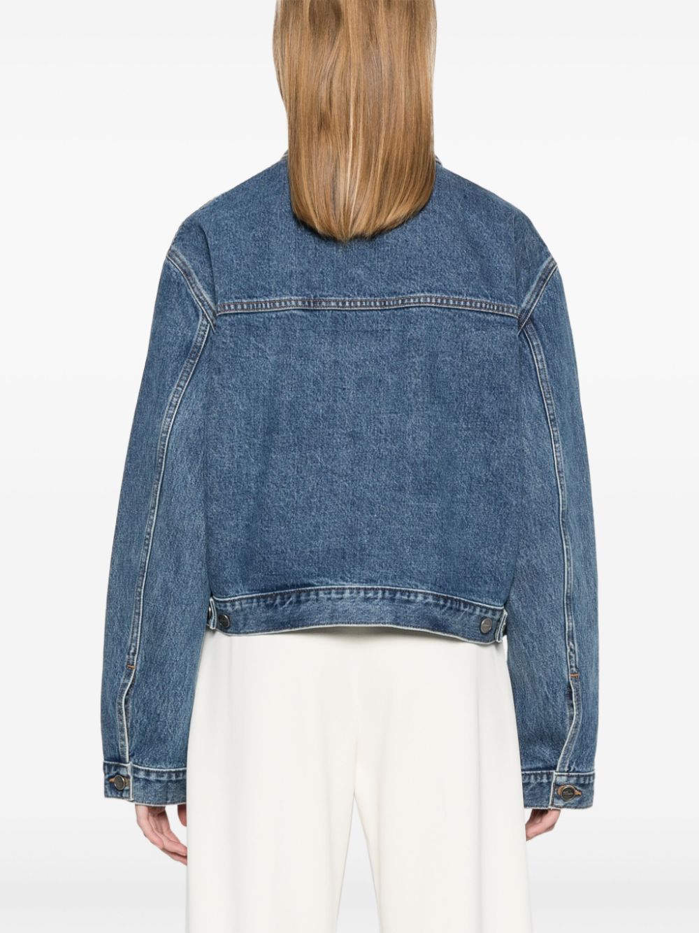 KHAITE Classic Medium Blue Denim Jacket for Women