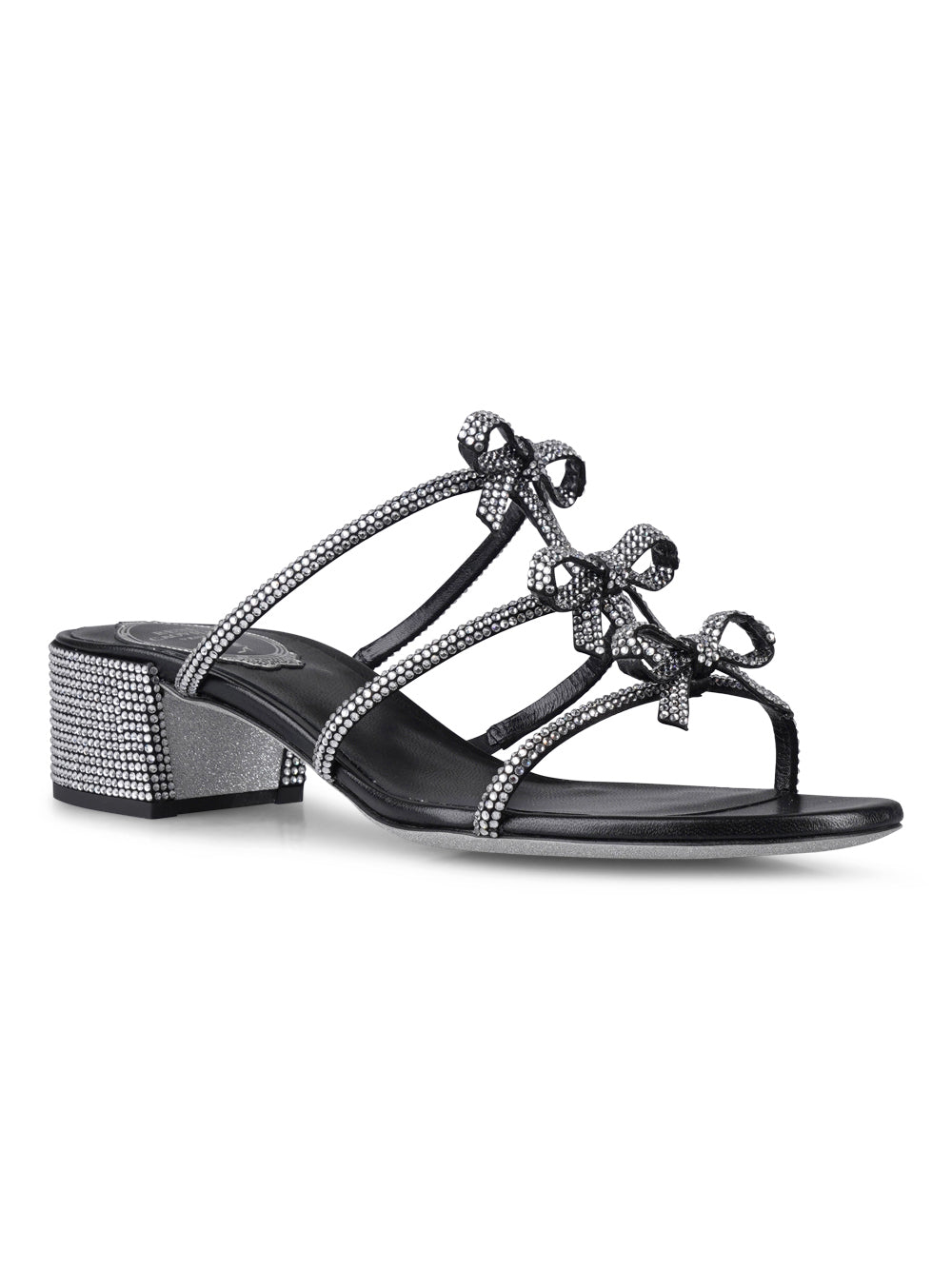 RENE CAOVILLA Men's Satin Flat Sandals - 35MM