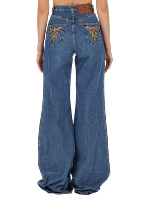 ETRO Regular Fit Jeans with Foliage Pockets - Size 27