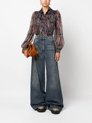 ETRO High-Waisted Wide Leg Jeans